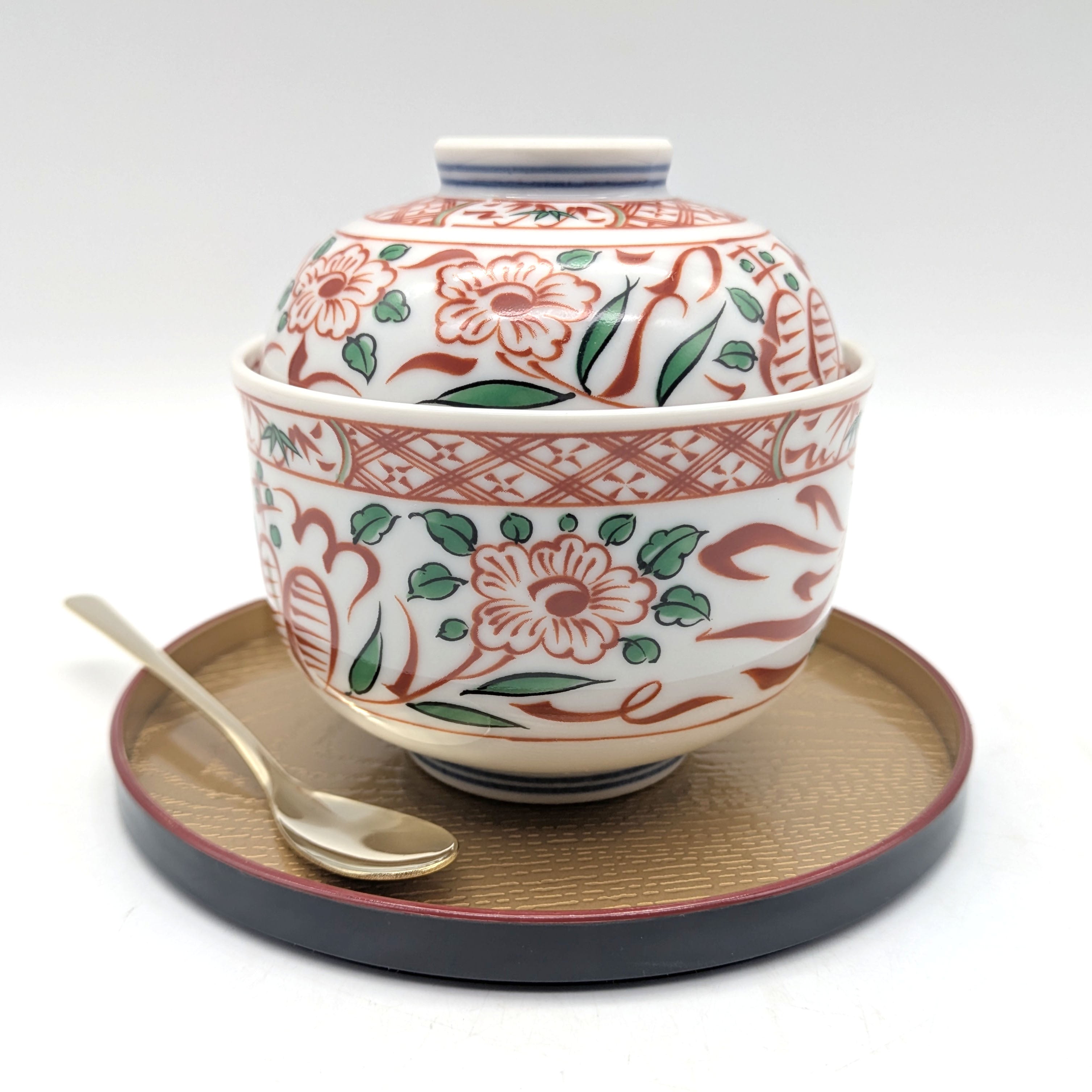 有田焼・喜峰窯・蓋付鉢・赤絵・和食器 セット５点 有田焼・喜峰窯・蓋付鉢・赤絵・和食器 セット5点