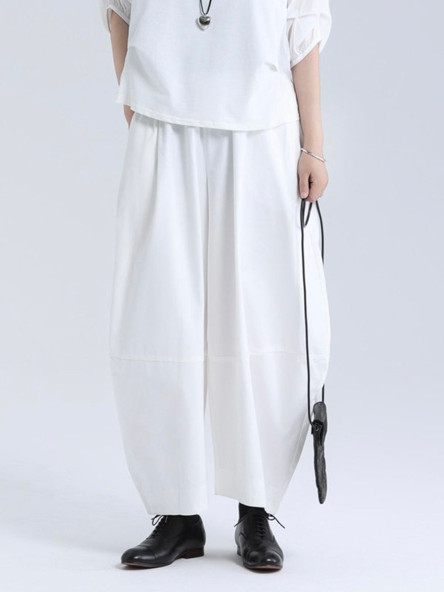Curved balloon wide-leg pants 2color [T2814]