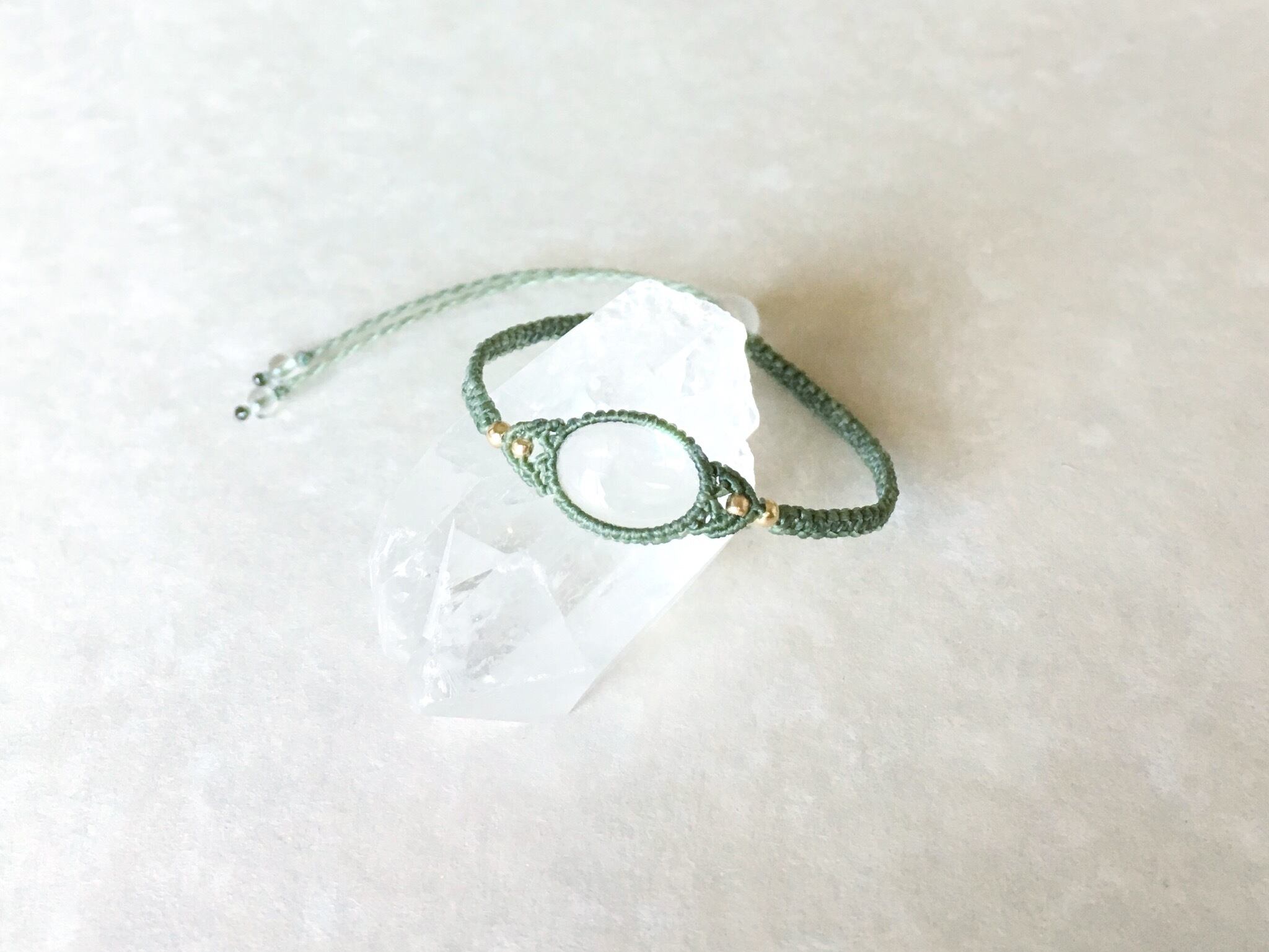 マニカラン水晶 macramé bracelet