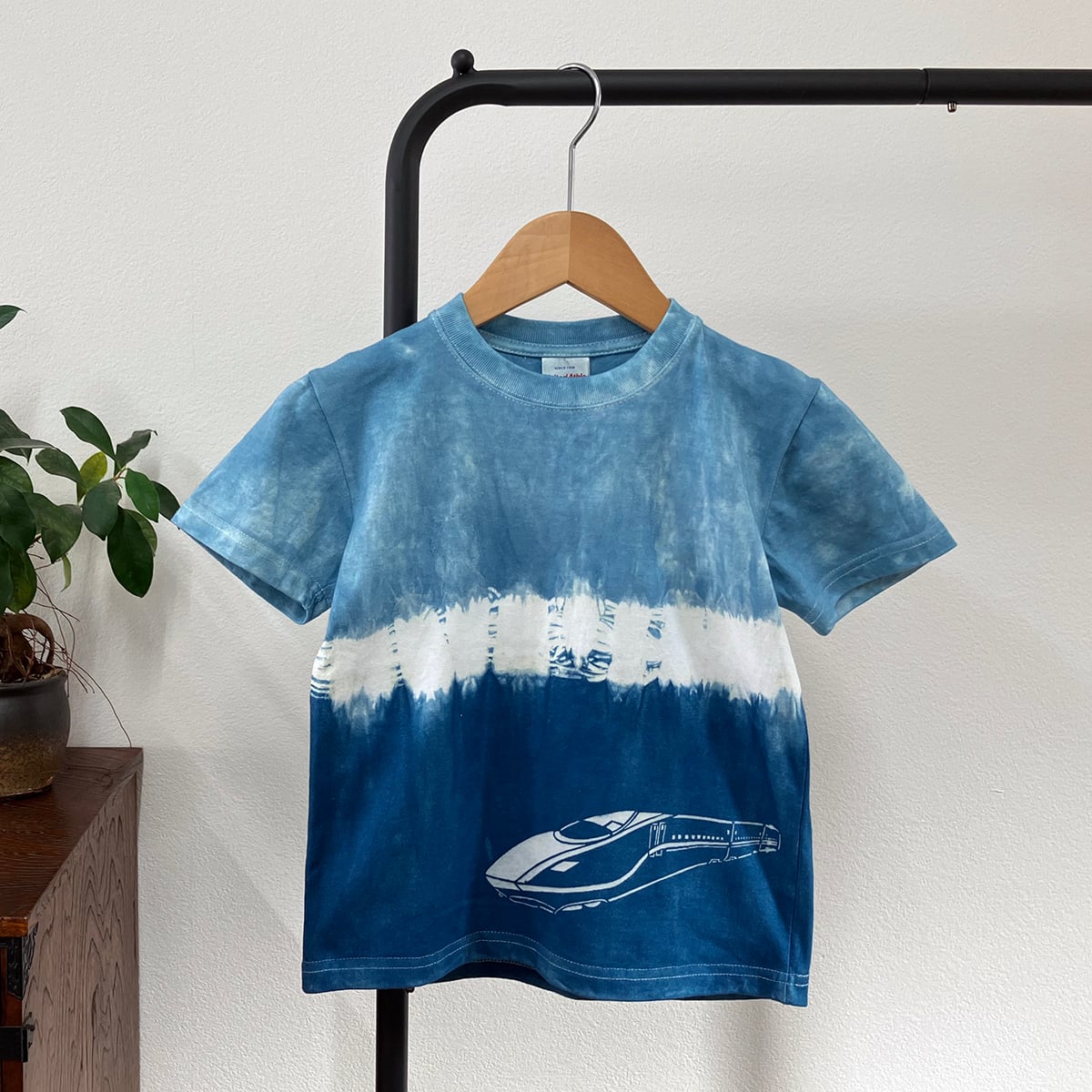 藍染め こどもTシャツ 120サイズ「新幹線」 | 染色工房稲木 ONLINE SHOP