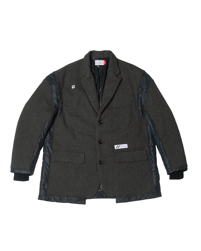 PASTED TWEED DOWN WIDE BLAZER / SIVA