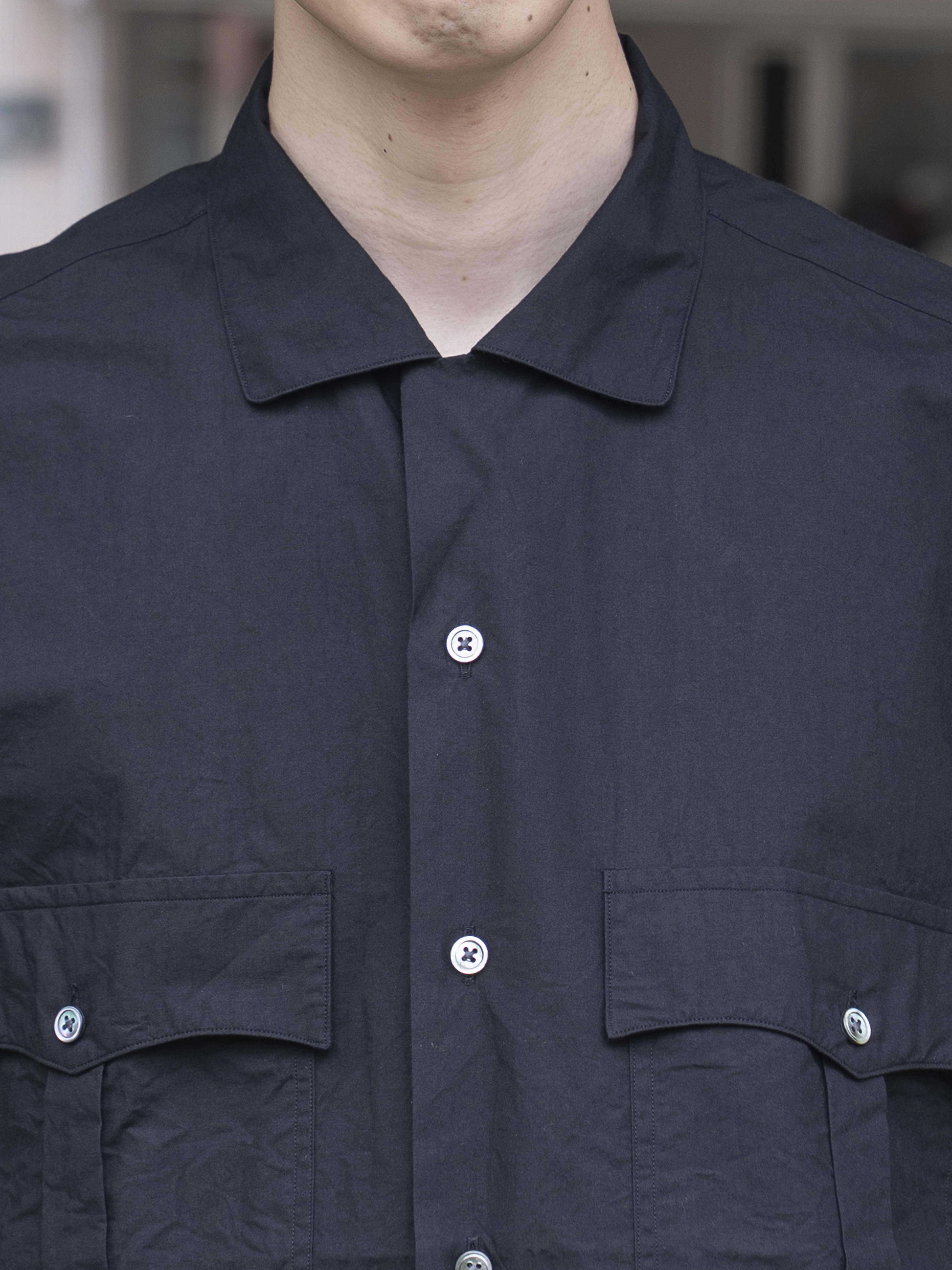 PORTER CLASSIC KEROUAC TRAVELER'S SHIRT BLACK PC-016-3984 | PAY ID