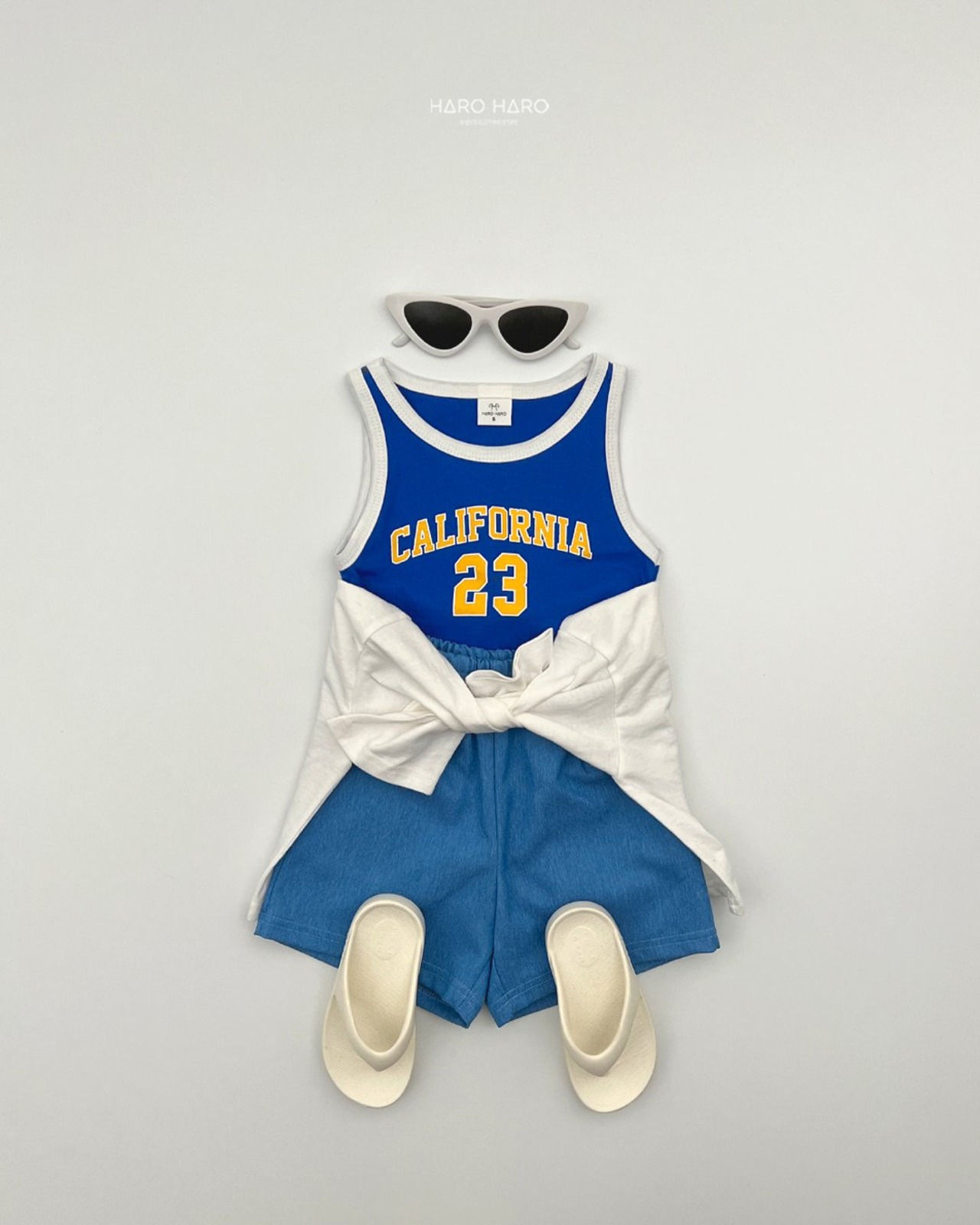 [HARO HARO] California Shorts Sleeveless Tee / [하로하로] 켈리포니아숏나시티