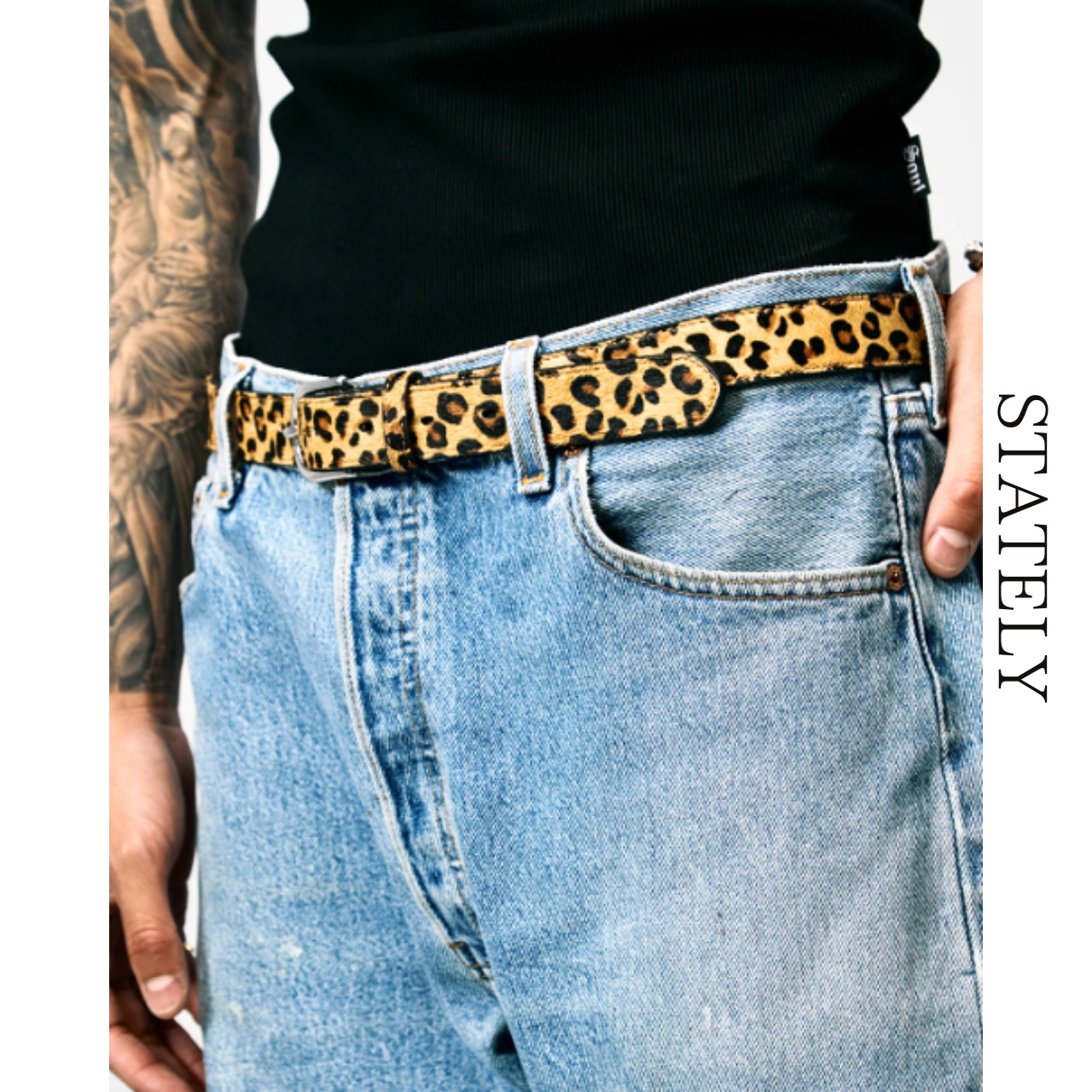 レオパードハラコ ベルト_A14・画像2