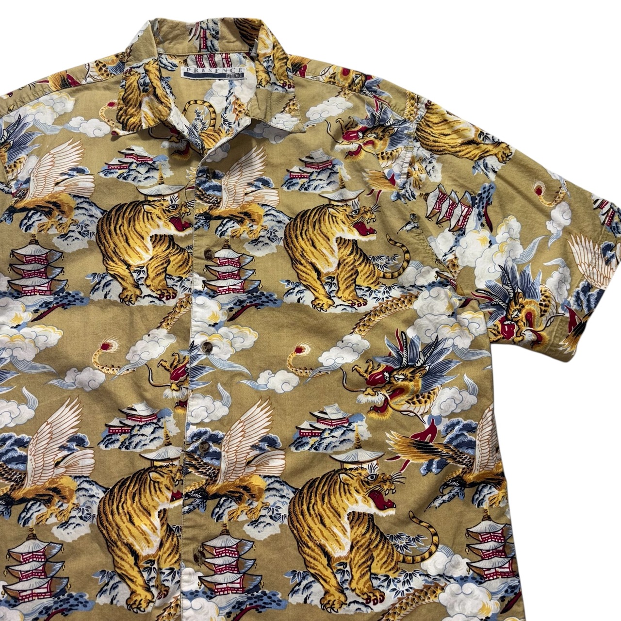 vintage 1990’s “Eagle,Tiger.Dragon” cotton hawaiian shirt