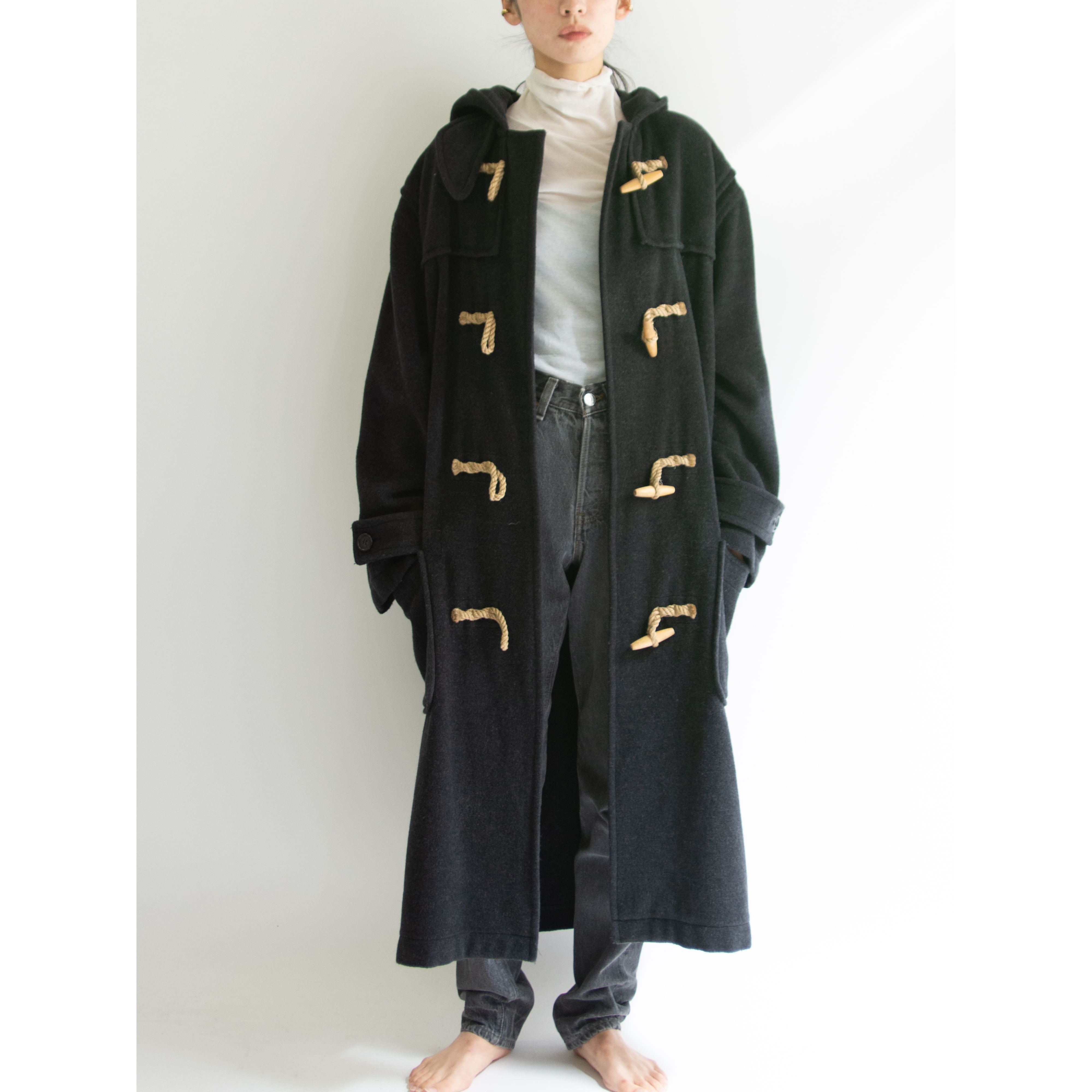 【DKNY JEANS】Made in Korea 90's Wool-Nylon Long Duffel Coat（ダナキャラン 韓国製ウールナイロン ロングダッフルコート）