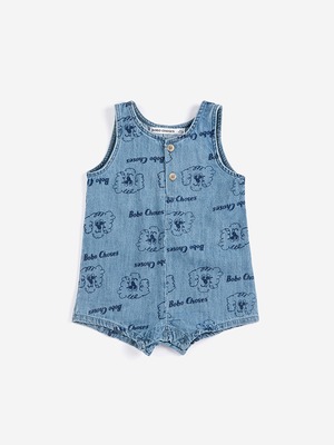 送料無料 BOBO CHOSES/Pickles The Dog all over denim playsuit
