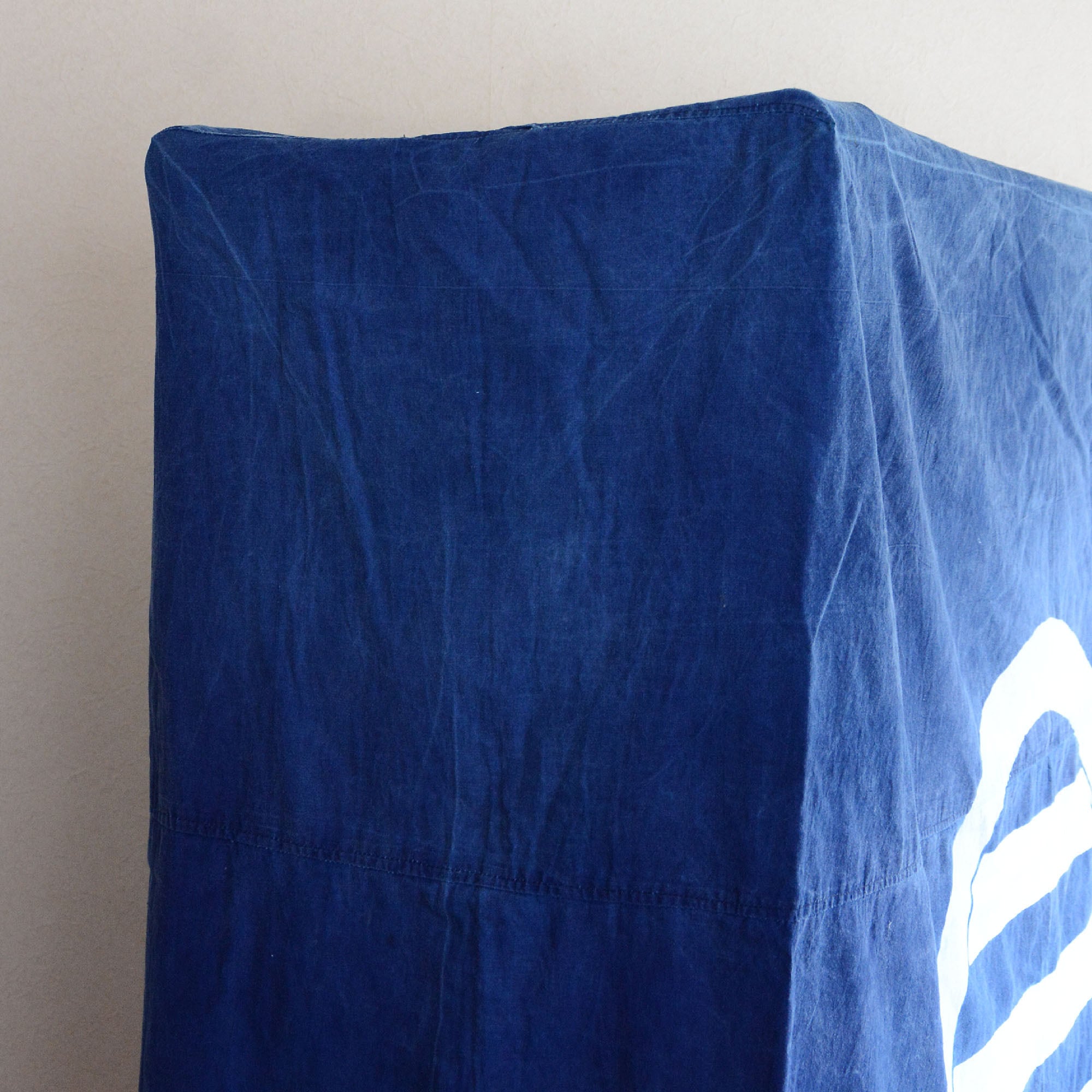 古布藍染木綿油箪筒描家紋ジャパンヴィンテージファブリック