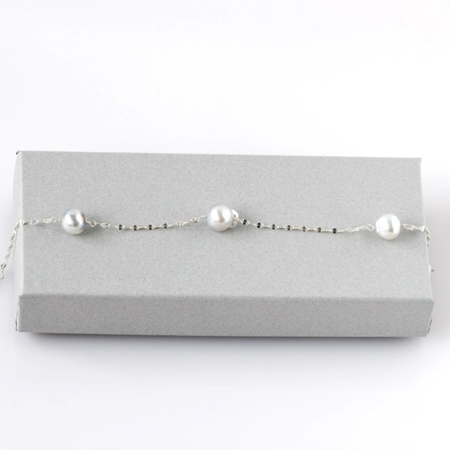 アコヤバロック真珠 ステーションブレスレット SV925
