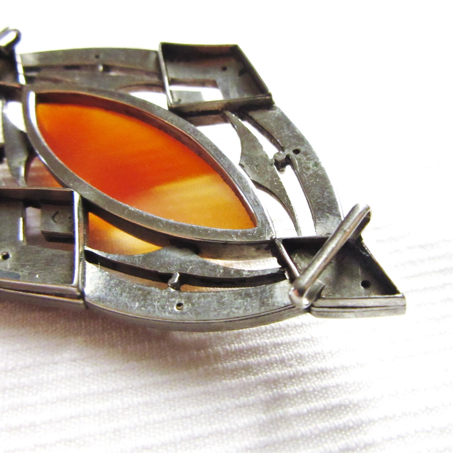 瑪瑙と鼈甲 アール・デコ アンティーク 帯留 着物 | アンティーク着物