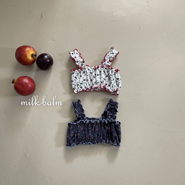 【取寄】milk balm｜bloom bustier｜ブルームビスチェ｜XS-XL｜kids｜26 autumn