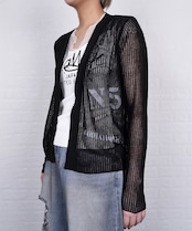 【直営限定ITEM】ハンドペイントシースルーカーディガン (BLACK) CQ-46112H