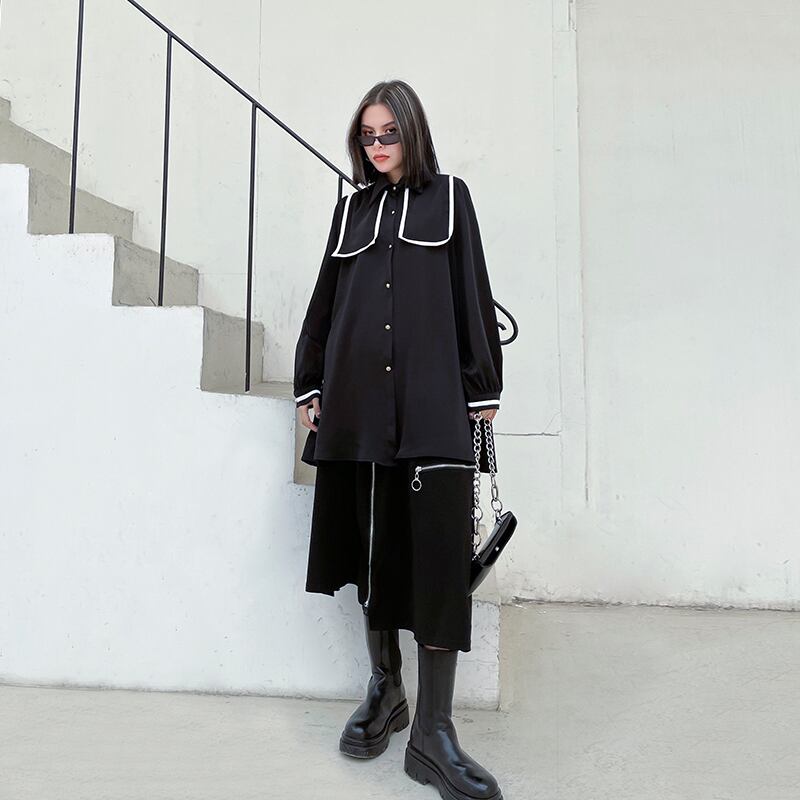 シフォンシャツ スタンダードスタイルスプリングブラウス レトロ 春物 ラブタオタオダレンハウス65462837661