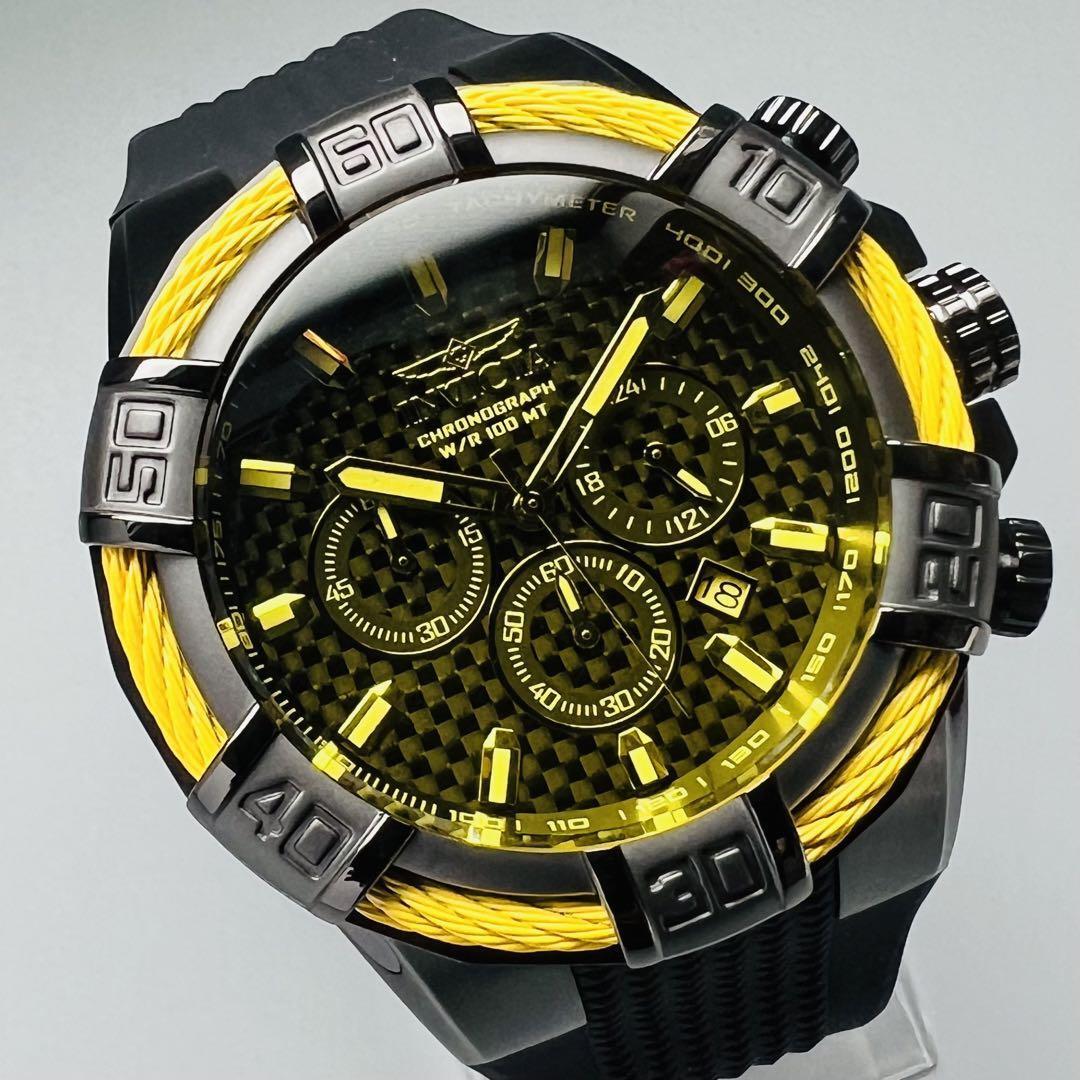 腕時計 INVICTA インビクタ イエロー 新品 ケース付属 ボルト メンズ