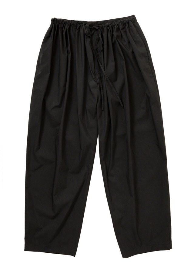 C/PE TYPEWRITER GATHERED PANTS / コットンポリエステルタイプライターギャザーパンツ (NAVY)