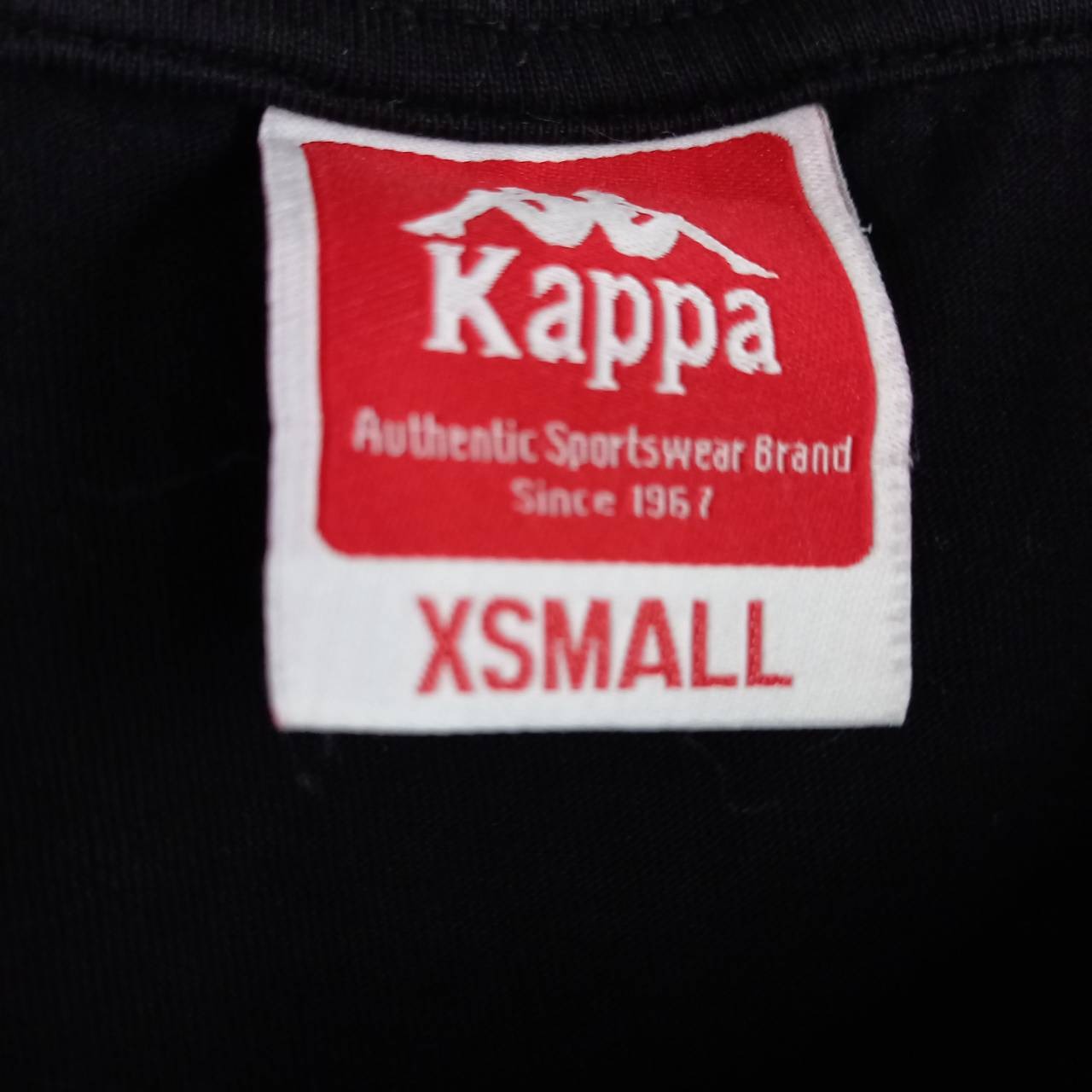 Kappa　カッパ　ショート丈　Tシャツ　半袖　Y2K　プリント　ロゴ　ブラック　XS