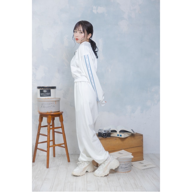 【Unisex】Smooth touch ジャージボトムス（White / Beige / Saxe blue ）