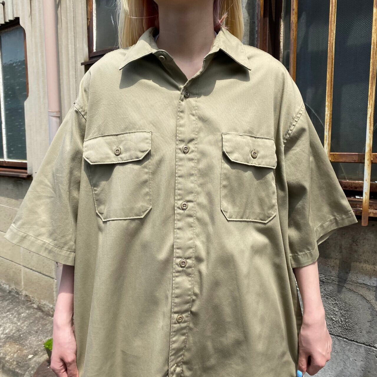 Carhartt カーハート 半袖ワークシャツ メンズxl 古着 ワンポイントロゴ ベージュ 半袖シャツ Ss27 50 Cave 古着屋 公式 古着通販サイト