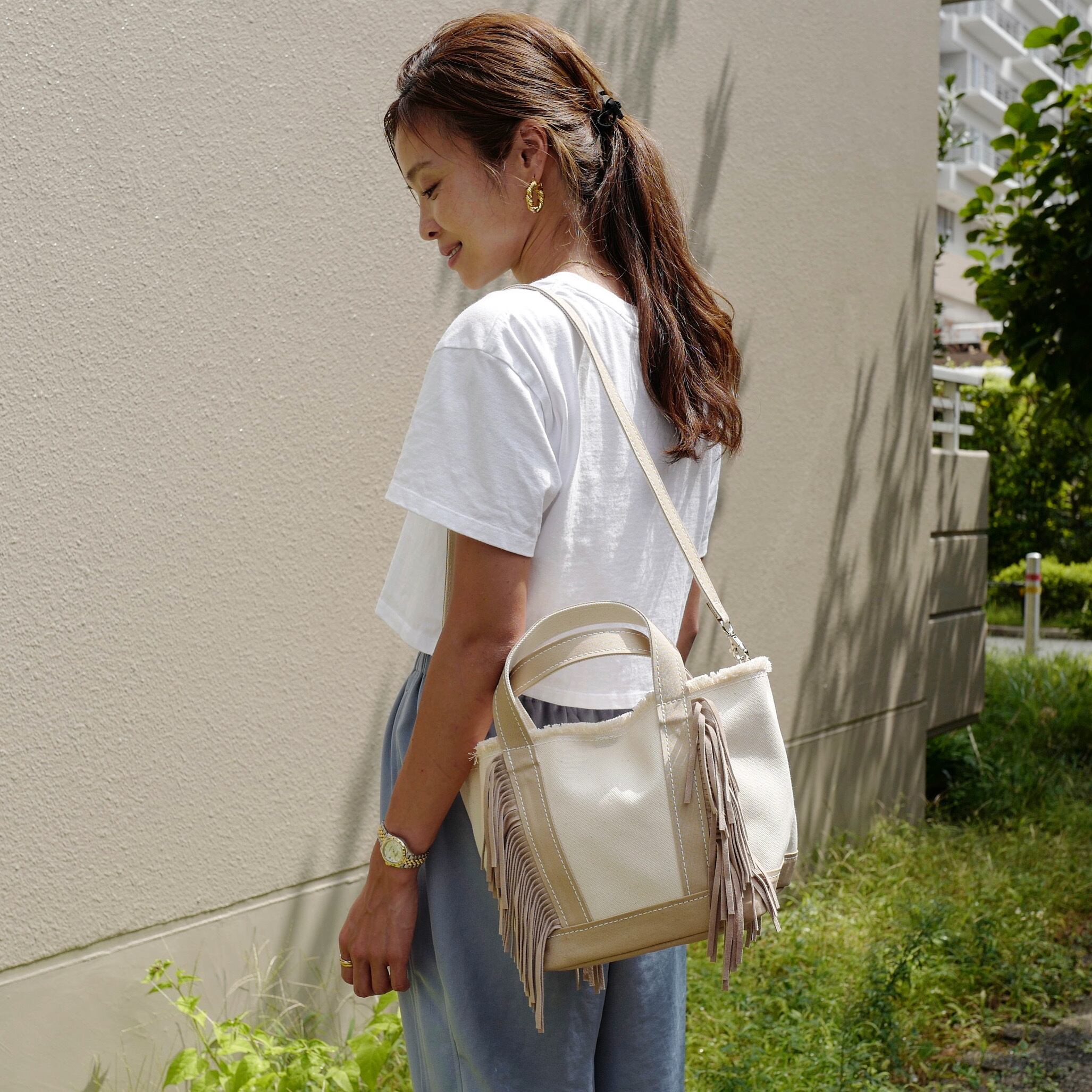 EcoSuedeToteBag[S]/SAND | ayako powered by BASE