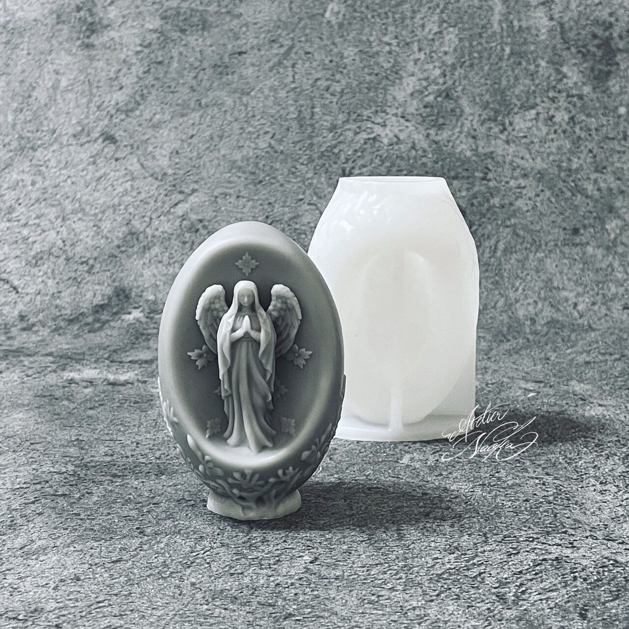 オーバル型 マリア像b シリコンモールド | シリコンモールド・クレイ