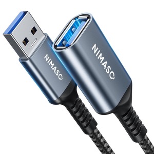 【特価処分】NIMASO USB 延長 ケーブル USB3.0規格 1.0m タイプAオス - タイプAメス USB延長 コード