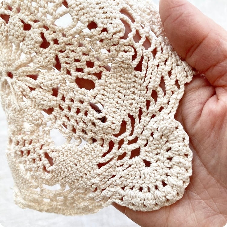 フランス直輸入】 やわらかく優しい色合いに心和む 手編みクロシェ