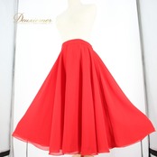 社交ダンス 衣装 スタンダード スカート レッスンウェア オールシーズン Mamin マーミン 赤 レッド系 無地 シンプル 練習着 派手 上品 素材 ポリエステル 軽量 フレアスカート ダンスウェア エレガント 決まりやすい 着回し コーディネート 簡単 おしゃれ おすすめ