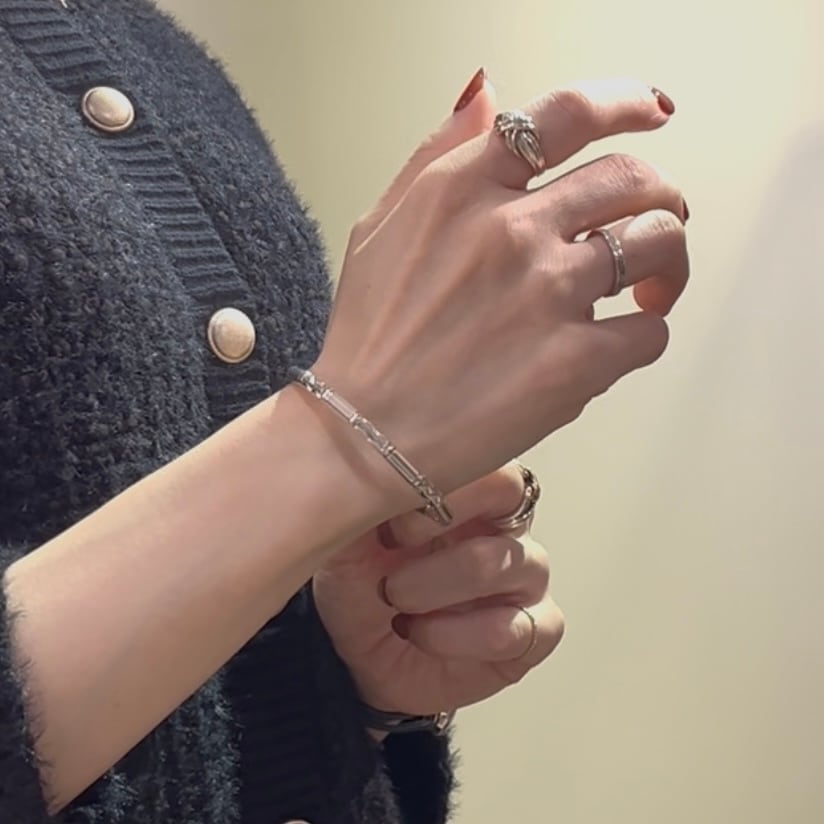 TIFFANY&CO.】1952 レア German Zig Zagブレスレット 18.5cm／シルバー