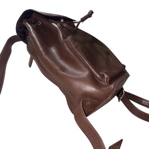 AGNES B. brown leather backpack