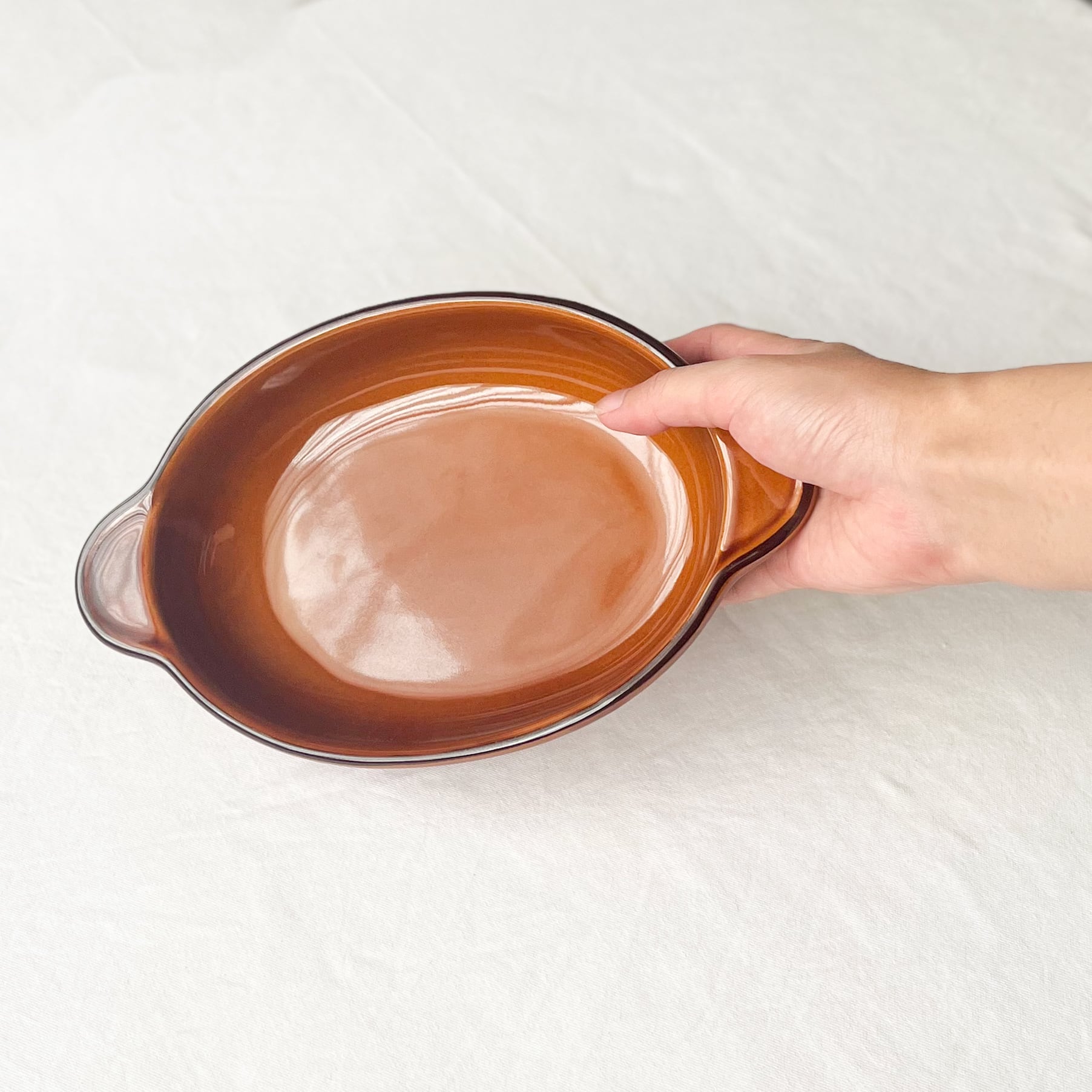 飴色グラタン皿【小判・四角】 | Kamani | 多治見で営む 美濃焼器のWeb