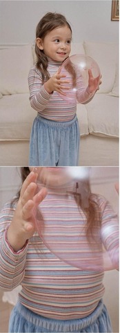 マルディアンバー / Mardi Amber / クレイハイネックTシャツ / 韓国子供服 / キッズ / 26winter〖取寄〗*XS~XXL*