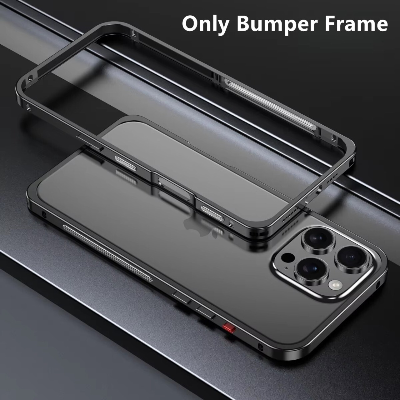 ◆iPhone 16/15/14/13/Pro/Pro Max/Plus/e◆Lock Metal Frame + Camera Cover Case / ロック メタルフレーム + カメラ カバー スマホケース