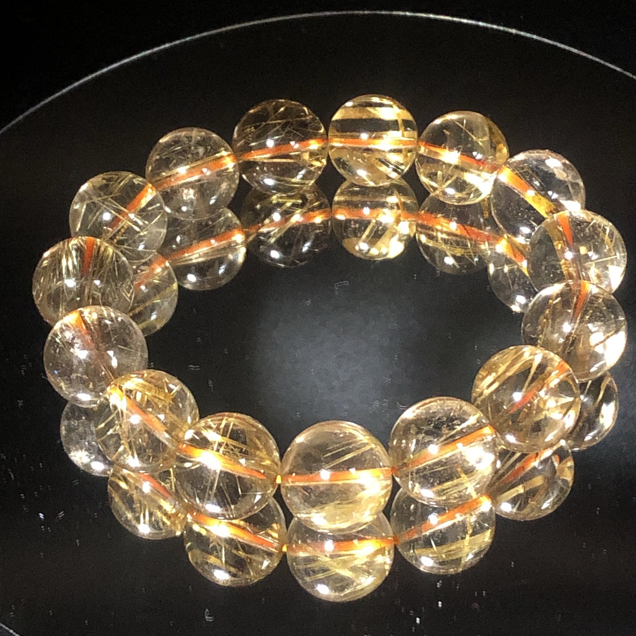 ⭐︎【天然】タイチンルチルクオーツ ブレスレット 11mm