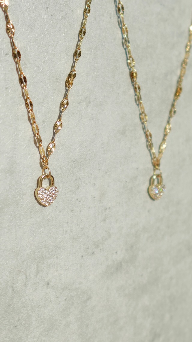 heart locks necklace