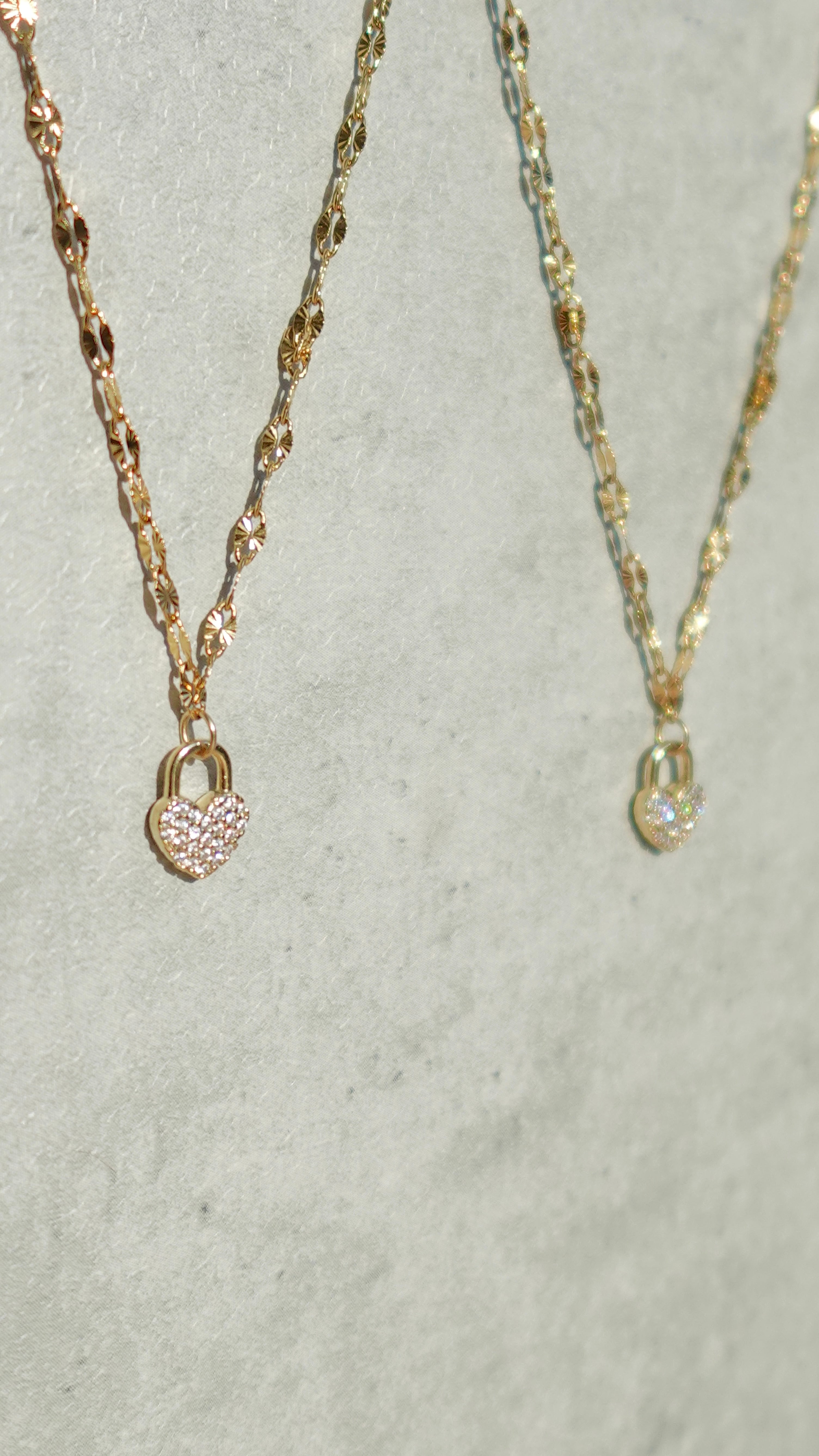 heart locks necklace