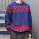 USA VINTAGE PATTERNED DESIGN OVER KNIT/アメリカ古着柄デザインニット