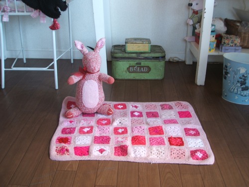 english baby pink small crochet2023 イギリス　ヴィンテージ　ベビークロッシュ　ピンク系