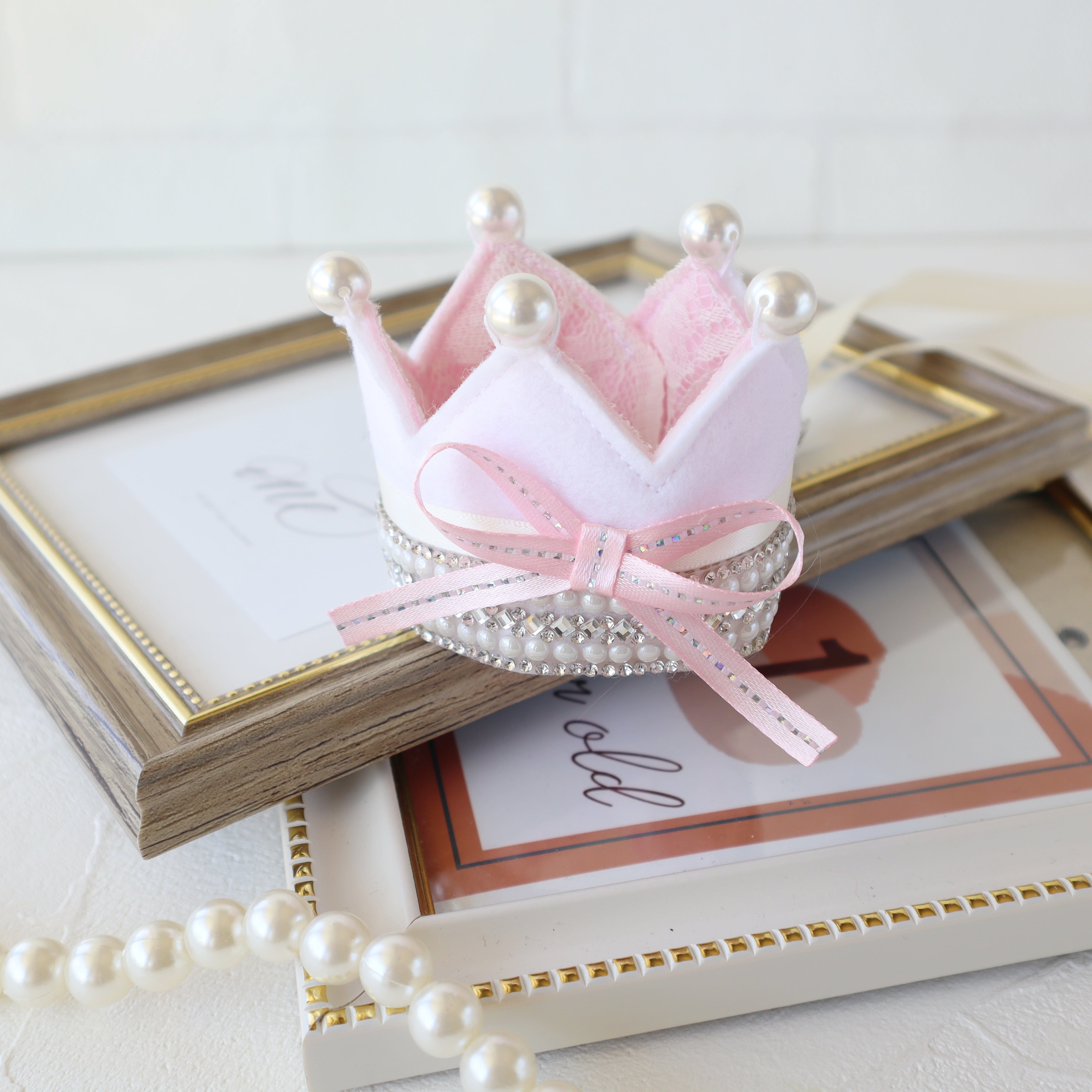＜新色＞jewelry crown pink⭐︎特別な日の王冠/ティアラ ベビー