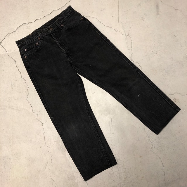 ⊕LEVI'S 505 後染め BLACK DENIM PANT 1990’S OLD