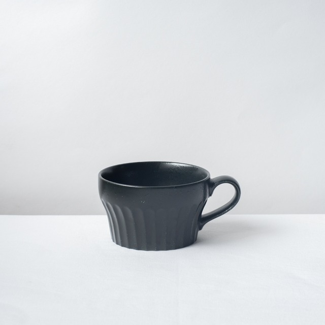 カフェ風のカップ【黒・スープ】