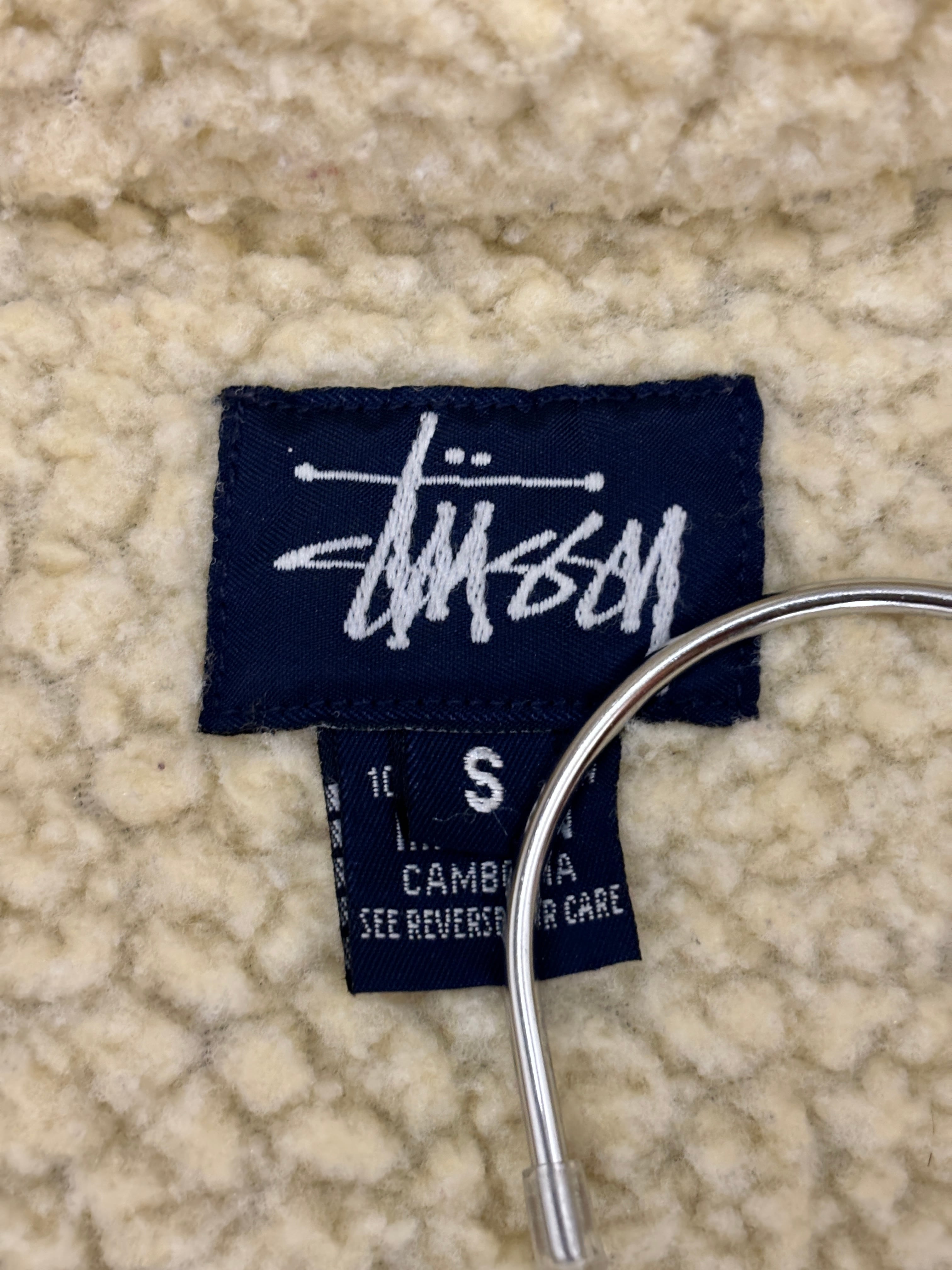 90～00s OLD STUSSY/Boa Corduroy Jacket/紺タグ/S/ボアコーデュロイ