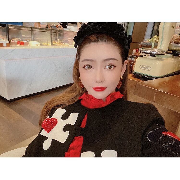 赤 フリル ブラウス トップス XS | LOVEYsmileSHOP