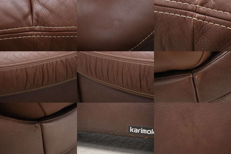 沼津店】karimoku カリモク ZT73 本革 レザー 3P ソファ 3シーター