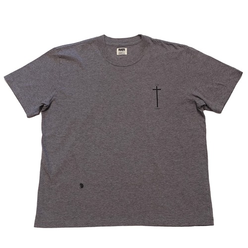 Tシャツ / RATS(ラッツ) / CROSS TEE(CHARCOAL×BLACK)(23'RT-0606)