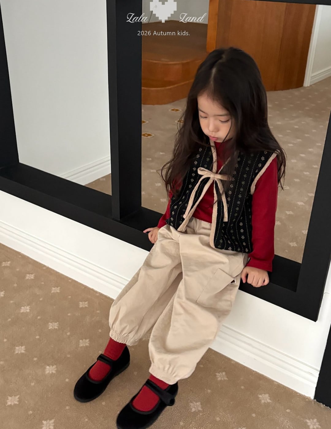 送料無料【予約】/ kids ハッピーリバーシブルベスト /lalaland