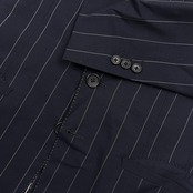 シルク混 Paul Smith ポールスミス ストライプ 裏地柄入り テーラードジャケット M/ネイビー メンズ