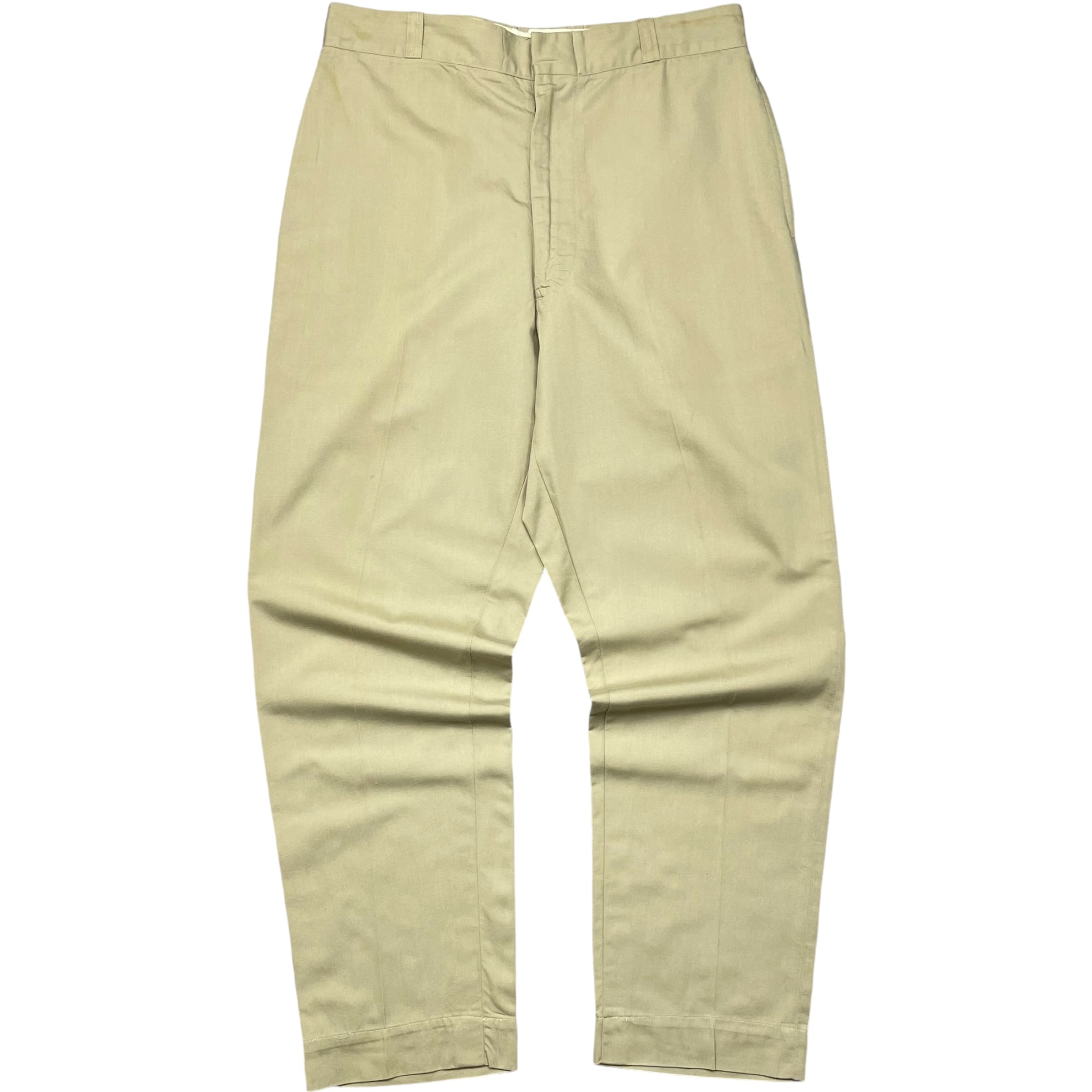 《実寸W33 L30》U.S.ARMY アメリカ陸軍 チノパンツ USA製 60年代 vintage no.4387