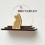 【選べる4種】猫が見守るお守りスタンド「まもりのこしかけ™︎ 猫シリーズ」｜2WAY壁掛け＆置き型　意匠・商標登録出願中