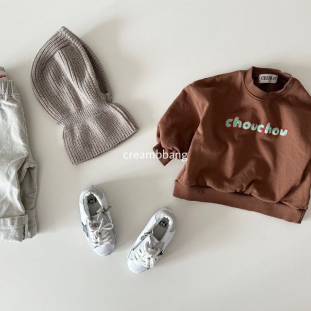 シュシュ刺繍トレーナー 【creambbang】