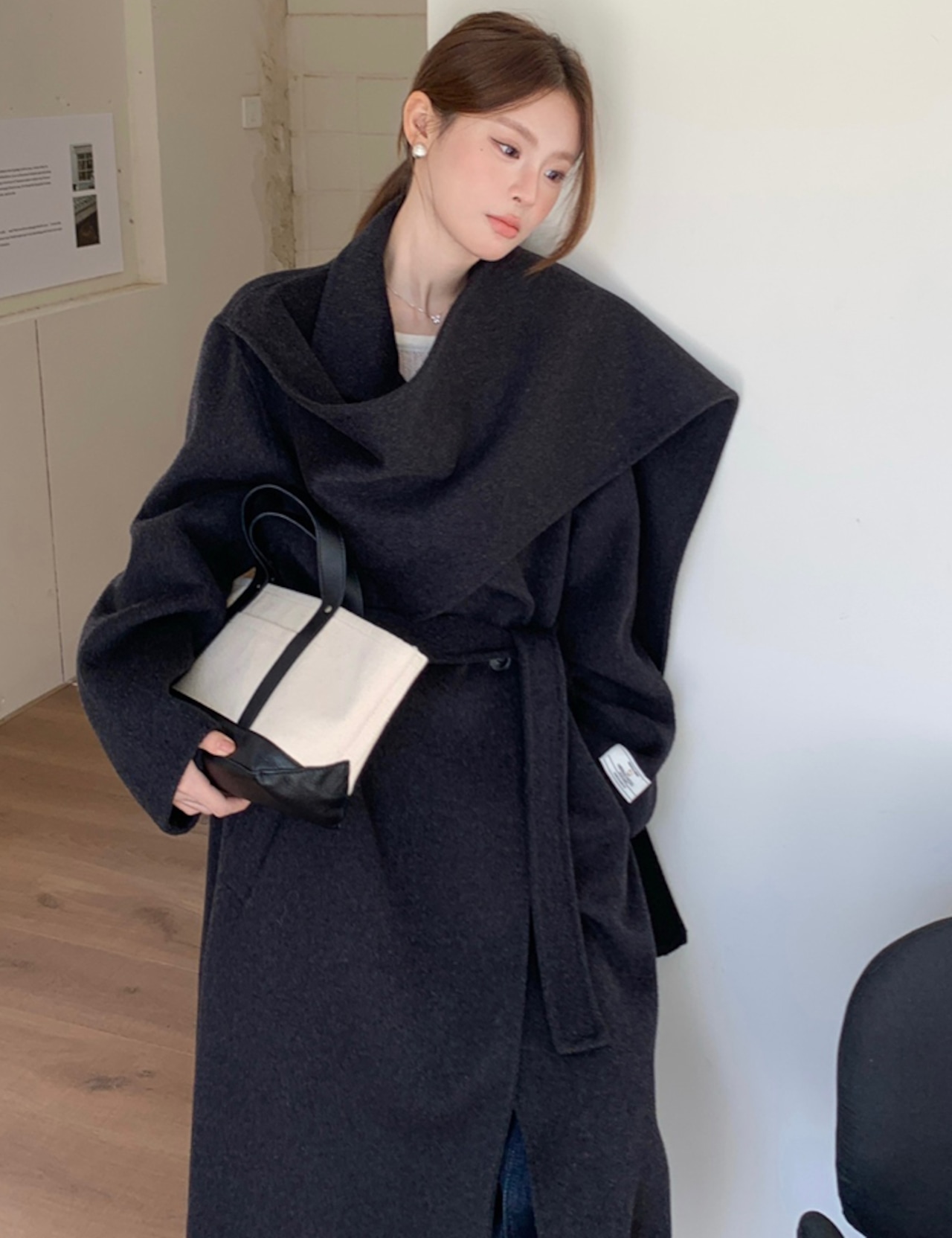 【25aw】Hand-made Muffler Wool Coat_3colors